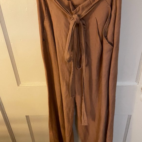 Aritzia Wilfred Brax Linen Wrap Jumpsuit - Nutmeg color - Picture 8 of 8